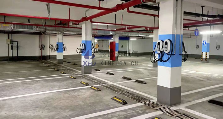 地下停车场挂壁式充电桩